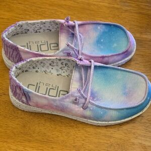 Hey Dude Kids Purple and Blue Moccasins